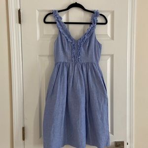 Banana Republic Blue Dress, linen, size 2